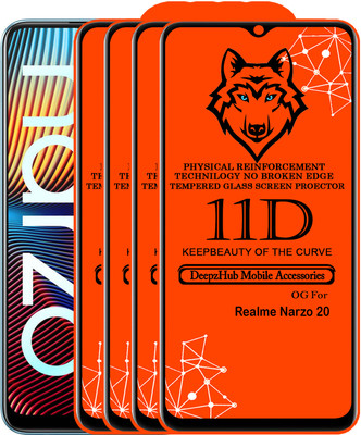 DeepzHub Edge To Edge Tempered Glass for Realme Narzo 20(Pack of 4)