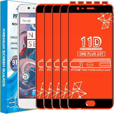 PFOAM Edge To Edge Tempered Glass for OnePlus 3T(Pack of 5)