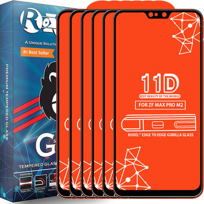 Roxel Edge To Edge Tempered Glass for Asus Zenfone Max Pro M2(Pack of 6)