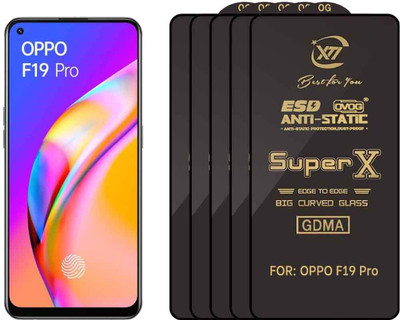 GDMA Edge To Edge Tempered Glass for OPPO F19 PRO(Pack of 5)