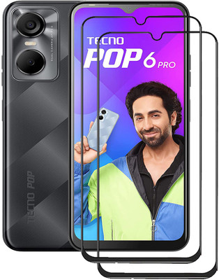 NSTAR Edge To Edge Tempered Glass for Tecno Pop 6 Pro(Pack of 2)