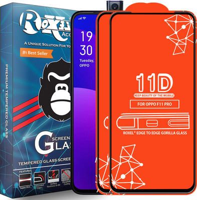 Roxel Edge To Edge Tempered Glass for Oppo F11 Pro(Pack of 2)