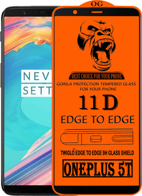 TWIGLO Edge To Edge Tempered Glass for OnePlus 5T(Pack of 1)