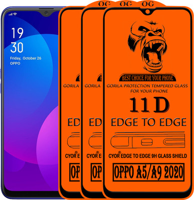 CYOR Edge To Edge Tempered Glass for OPPO A9 2020(Pack of 3)