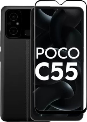 AKSHUD Edge To Edge Tempered Glass for POCO C55(Pack of 1)