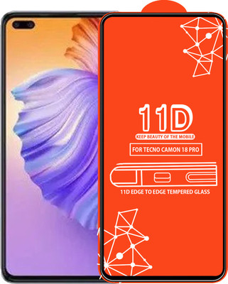 Qyist Edge To Edge Tempered Glass for Tecno Camon 18 Pro(Pack of 1)