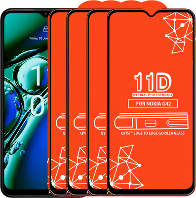 Qyist Edge To Edge Tempered Glass for NOKIA G42(Pack of 4)