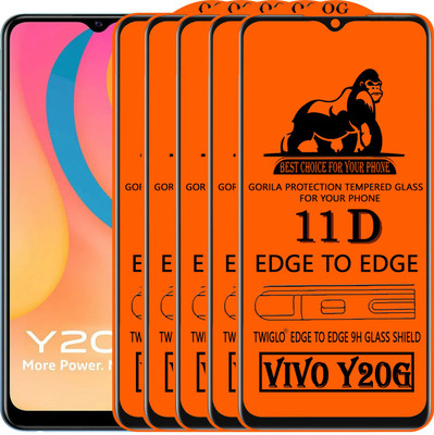 TWIGLO Edge To Edge Tempered Glass for VIVO Y20G(Pack of 5)