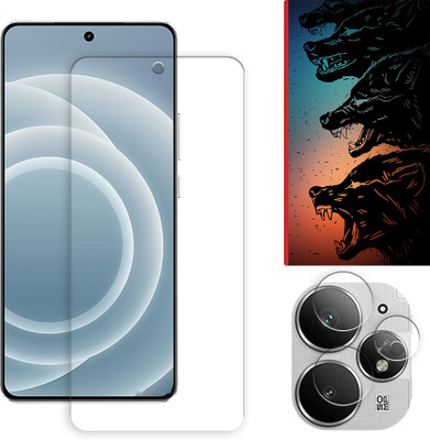 SOMTONE Edge To Edge Tempered Glass for Realme Neo7 Turbo 5G Tempered Glass Screen Protector | Anti-Scratch | Edge to Edge Full Coverage | 9H Hardness ( 1 FRONT SCREEN GUARD + 1 CAMERA LENS PROTECTOR + 1 FREE BACK EMBOSSED SKIN061 )(Pack of 1)