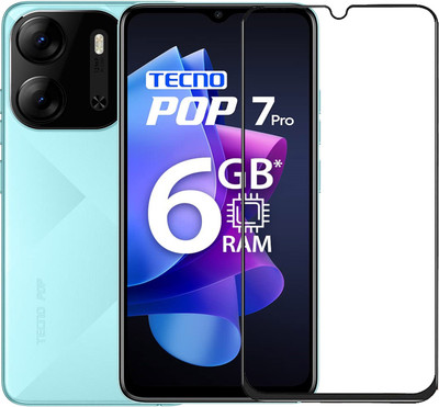 INFINITYWORLD Edge To Edge Tempered Glass for Tecno POP 7 Pro(Pack of 1)