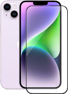 HQ Protection Edge To Edge Tempered Glass for Apple IPhone 14 Plus, Glossy Finish with Border(Pack of 1)