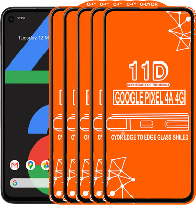 CYOR Edge To Edge Tempered Glass for GOOGLE PIXEL 4A 4G(Pack of 5)