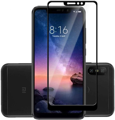 HIE POWER Edge To Edge Tempered Glass for Xiaomi Redmi Note 6 Pro-screen protector guard Full Edge to Edge 9H Full Glue FHD with Easy Installation kit(Pack of 1)
