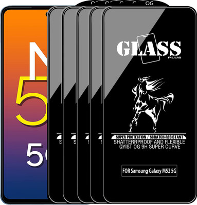 Qyist Edge To Edge Tempered Glass for SAMSUNG GALAXY M52 5G(Pack of 5)