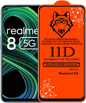 DeepzHub Edge To Edge Tempered Glass for Realme 8 5G(Pack of 1)