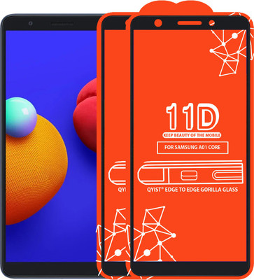Qyist Edge To Edge Tempered Glass for Samsung Galaxy A01 Core(Pack of 2)