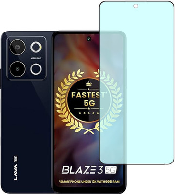 VAYUVAULT Edge To Edge Tempered Glass for LAVA Blaze 3 5G(Pack of 1)