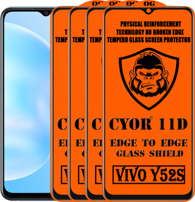CYOR Edge To Edge Tempered Glass for VIVO Y52S(Pack of 4)