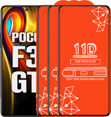Qyist Edge To Edge Tempered Glass for Poco F3 Gt(Pack of 3)