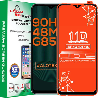 Laxdom Edge To Edge Tempered Glass for INFINIX HOT 10S(Pack of 1)