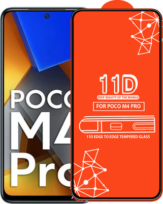 Qyist Edge To Edge Tempered Glass for Poco M4 Pro(Pack of 1)