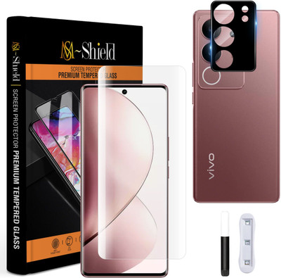 MS-Shield Edge To Edge Tempered Glass for Vivo V29 Pro 5G, With Camera Lens Protector(Pack of 1)