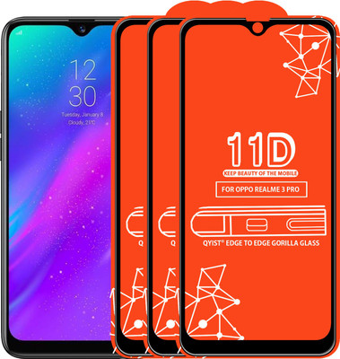 Qyist Edge To Edge Tempered Glass for Realme 3 Pro(Pack of 3)