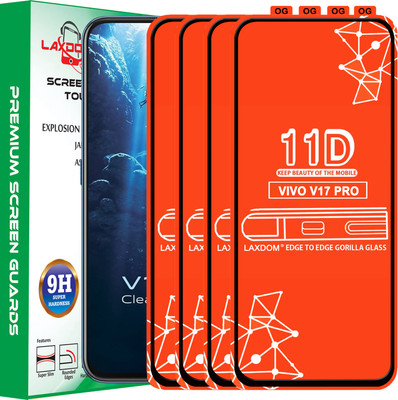 Laxdom Edge To Edge Tempered Glass for VIVO V17 PRO(Pack of 4)