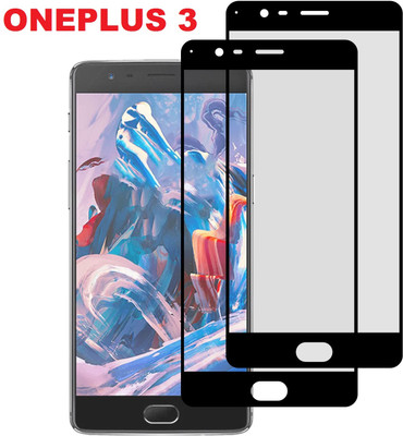 spaziogold Edge To Edge Tempered Glass for OnePlus 3(Pack of 2)