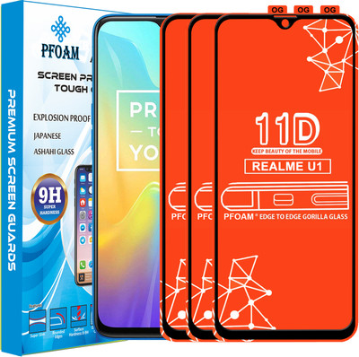 PFOAM Edge To Edge Tempered Glass for Realme U1(Pack of 3)