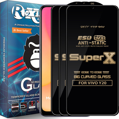 Roxel Edge To Edge Tempered Glass for VIVO Y20(Pack of 3)