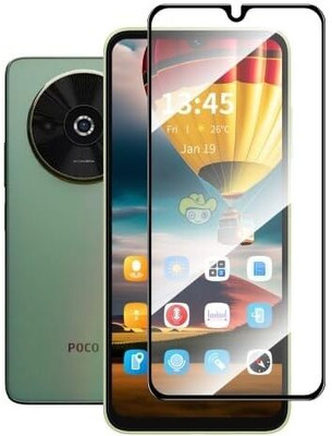 LIKEDESIGN Edge To Edge Tempered Glass for POCO C61(Pack of 1)