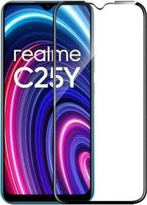EITANSHA CREATION Edge To Edge Tempered Glass for Realme C25Y(Pack of 1)