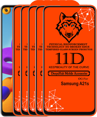 CRodible Edge To Edge Tempered Glass for Samsung Galaxy A21s(Pack of 5)