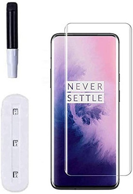 A-Allin1 Edge To Edge Tempered Glass for OnePlus 7 Pro, Premium UV Tempered Glass with UV Full Glue Screen Protector(Pack of 1)