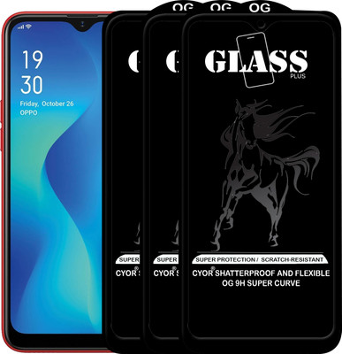 CYOR Edge To Edge Tempered Glass for OPPO A1K(Pack of 3)