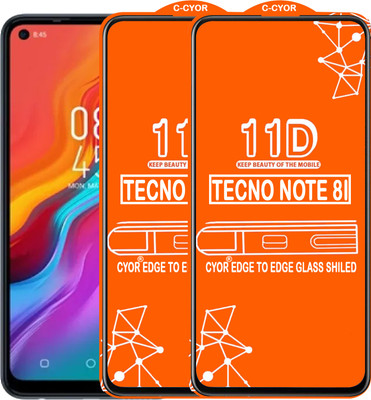 CYOR Edge To Edge Tempered Glass for TECNO NOTE 8I(Pack of 2)