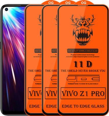 Forego Edge To Edge Tempered Glass for Vivo Z1 Pro(Pack of 3)