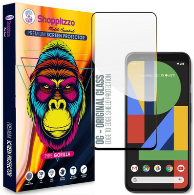 Shoppitzzo Edge To Edge Tempered Glass for Google Pixel 4 (5.7 Inches)**DuraGlass**Millitary Grade-Anti Explosion-Tempered Glass/Full Screen Coverage-Edge to Edge/9H Hardness/With Easy Installation Kit(Pack of 1)