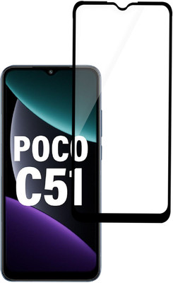GLOBAL NOMAD Edge To Edge Tempered Glass for Poco C51(Pack of 1)