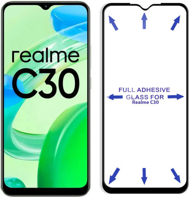 GLOBAL NOMAD Edge To Edge Tempered Glass for Realme C30(Pack of 1)