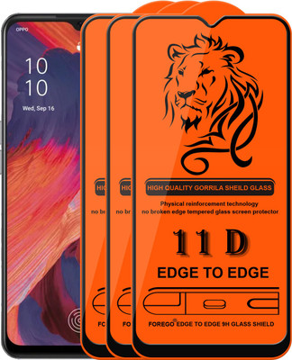 Forego Edge To Edge Tempered Glass for Oppo F17,Oppo F15(Pack of 3)