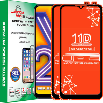 Laxdom Edge To Edge Tempered Glass for VIVO Y20A(Pack of 2)