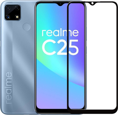 SEVEN7STAR Edge To Edge Tempered Glass for REALME C25(Pack of 1)