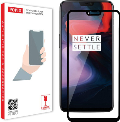 Popio Tempered Glass Guard for OnePlus 6(Pack of 1)