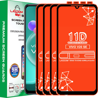 Laxdom Edge To Edge Tempered Glass for VIVO V20 SE(Pack of 4)