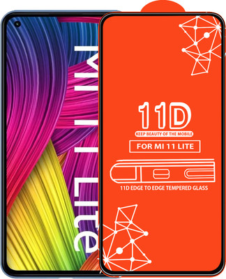 Qyist Edge To Edge Tempered Glass for Mi 11 Lite(Pack of 1)