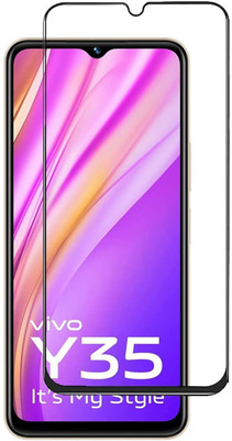 EITANSHA CREATION Edge To Edge Tempered Glass for Vivo Y35(Pack of 1)