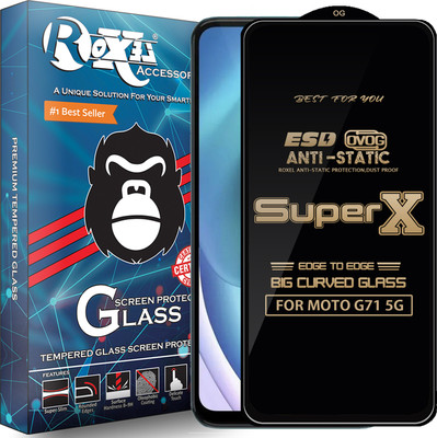 Roxel Edge To Edge Tempered Glass for MOTO G71 5G(Pack of 1)
