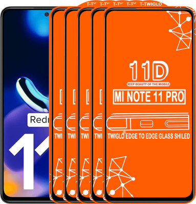 TWIGLO Edge To Edge Tempered Glass for REDMI NOTE 11 PRO(Pack of 5)
